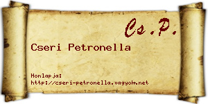 Cseri Petronella névjegykártya